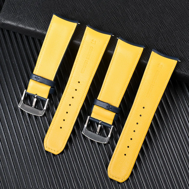 Bracelet de montre en cuir de vache pour hommes, 22mm, 23mm, série CITIZEN Blue Angel Generation, AT8020-54L, AT8020-03L