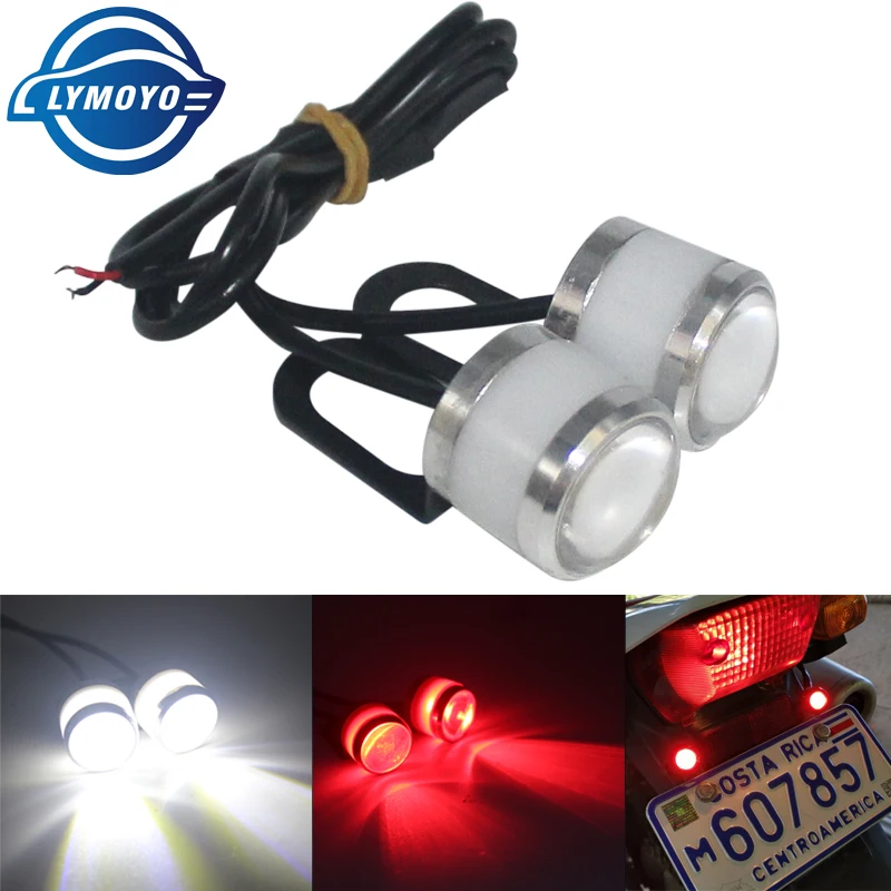 2pcs 3led Eagle Eye Lamp DRL Daytime Running Lights for Motorcycle Signal Light Flashing Tail Lights Warning Car Driving Lights - view 4