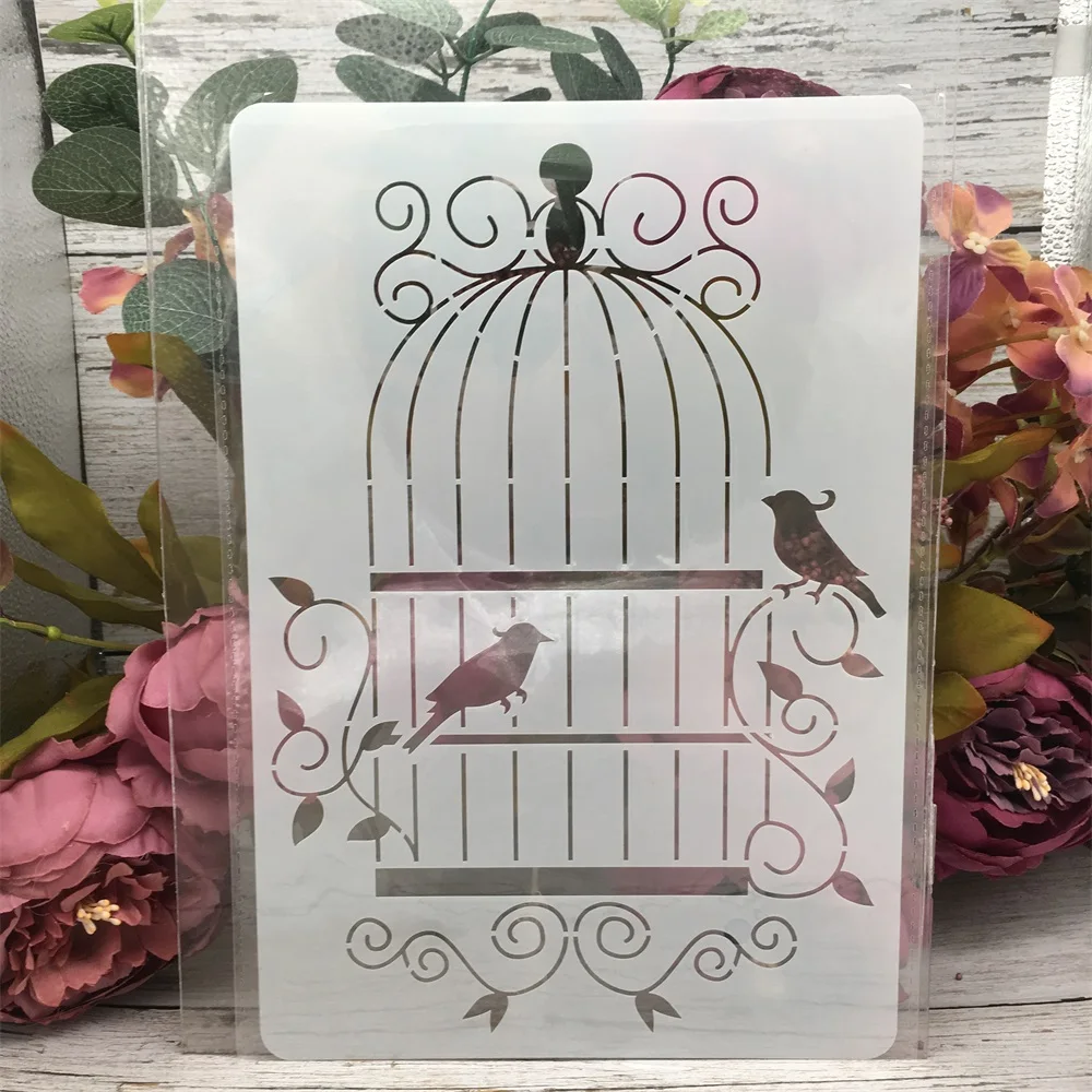 26*17cm Bird Cage DIY Layering Stencils Wall Painting Scrapbook Coloring Embossing Album Decorative Template