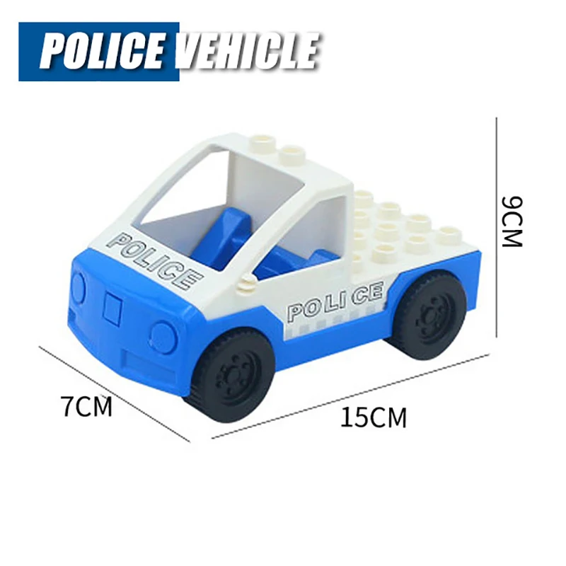 Big Size Police Station Building Blocks Police Helicopter Educational Big Size Toy Model Block Set Toys For Children Kids xmas