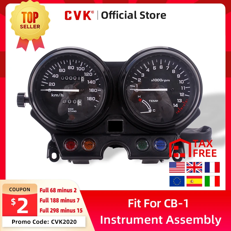 

CVK instrument assembly gauges meter cluster speedometer odometer tachometer for HONDA CB 250 Jade250 Jade 250 CB-1 CB400F 89-90