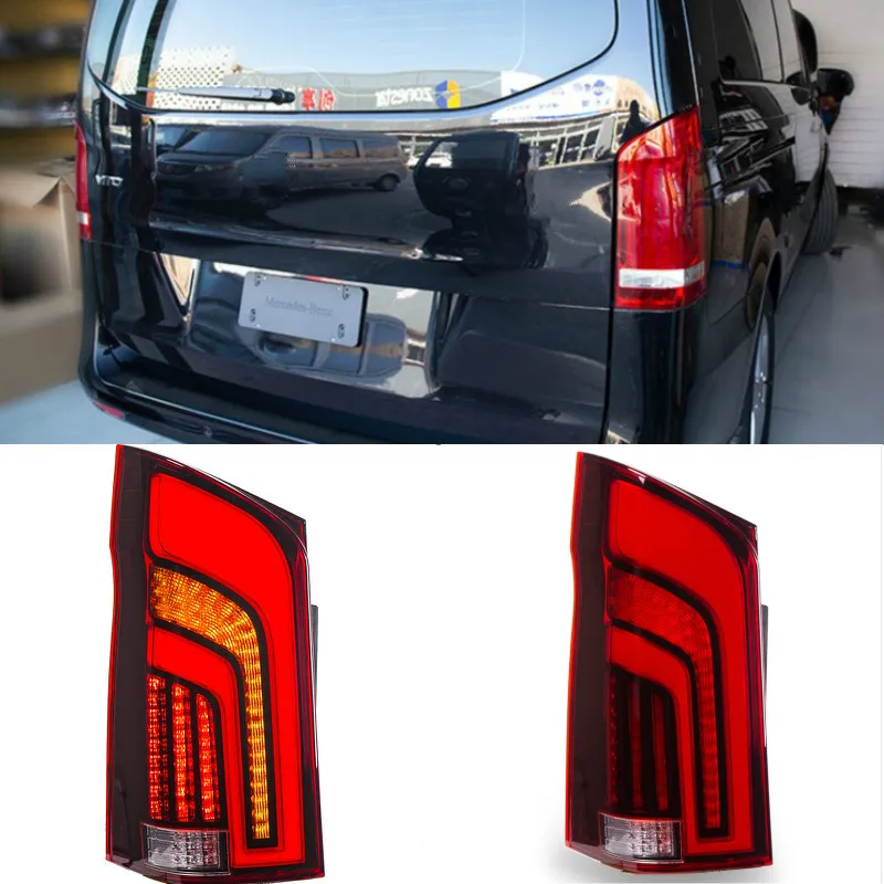 LED Tail Rear Lamp Lights Case For VITO V250 V260 Taillights LED Rear Lamp LED Water Flash Signal light