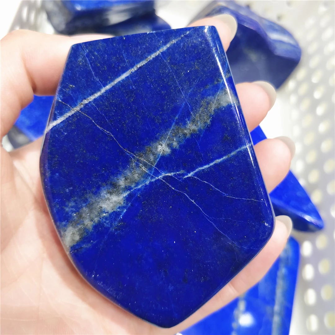 Freeform Polished Genuine Lapis Lazuli Smooth Crystals Natural Spiritual Chakra Zodiac Stone Age Quartz Handicraft Store Supply