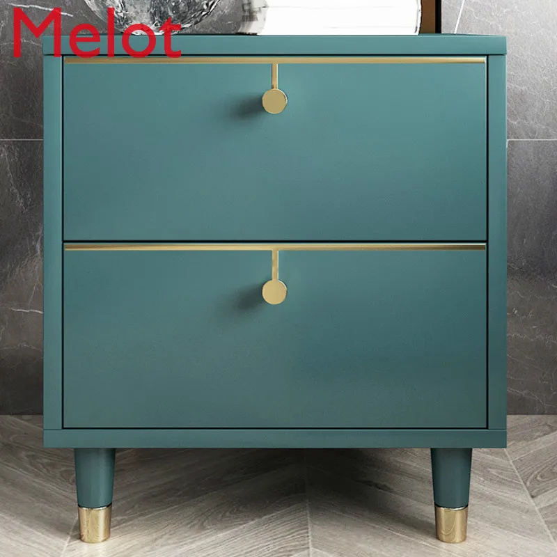 Minimalist Bedside Table Modern Entry Lux Style Bedside Storage Cabinet Small Apartment Solid Wood Bedside Cabinet