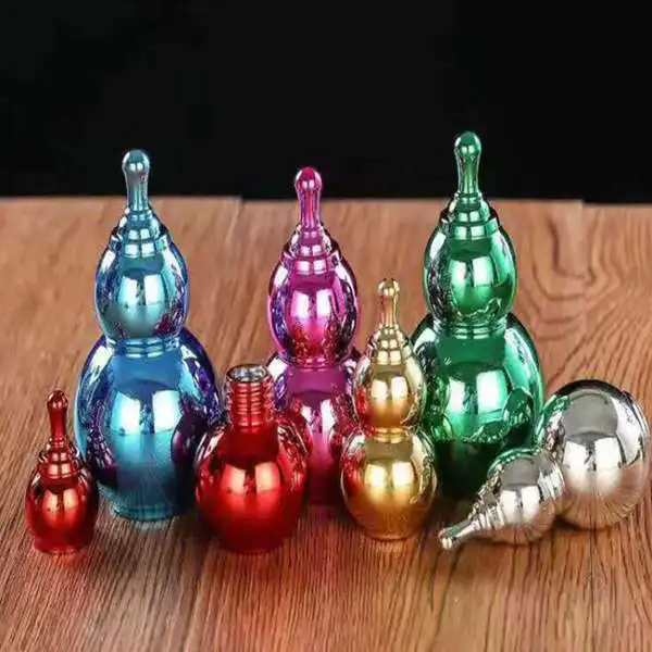 New color gourd perfume bottle electroplating refined oil bottle portable glass bottle