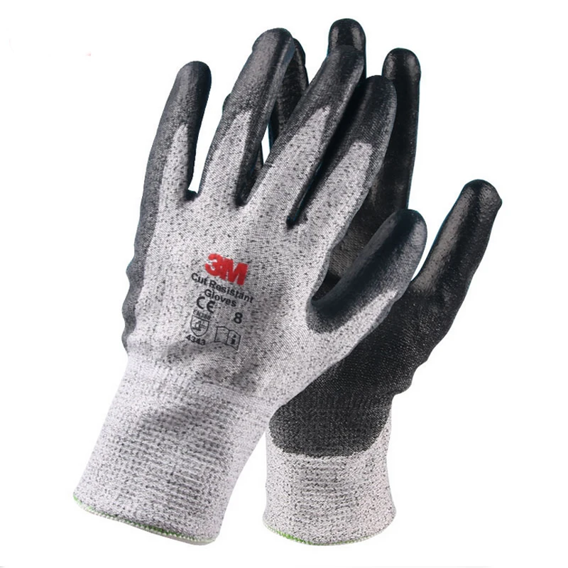 3M 5-LEVER Anti-cutting  Safety Gloves Cut Proof Stab Resistant Wire Machining Gardening  Cut Metal Mesh Butcher Work Gloves