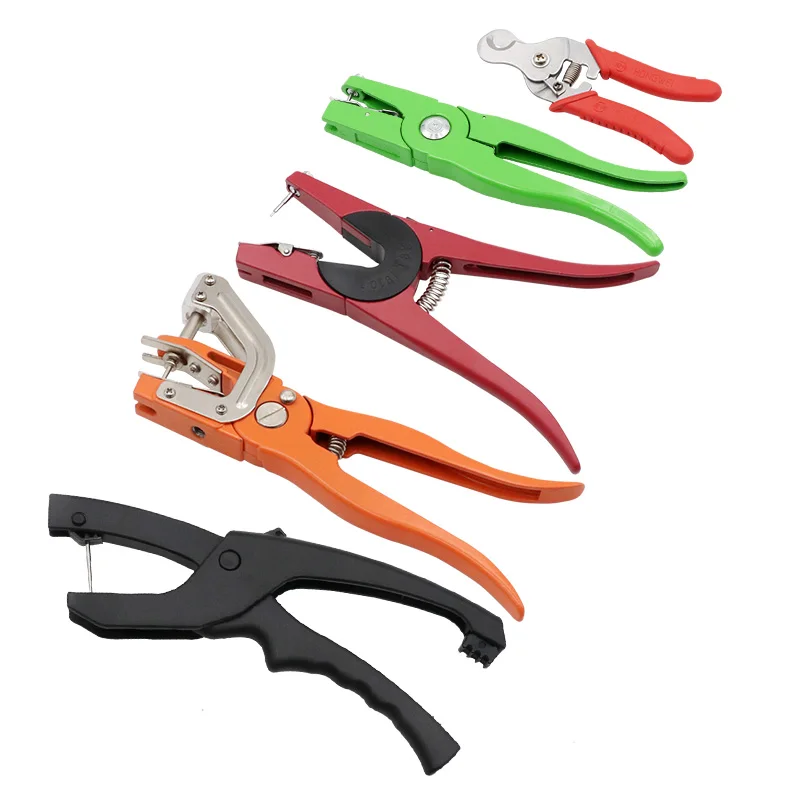 Cattle Livestock Ear Tag Applicator Cutter Pliers for Cow Pig Sheep Goat Identification Farm Animal Tag Pliers Metal Tools