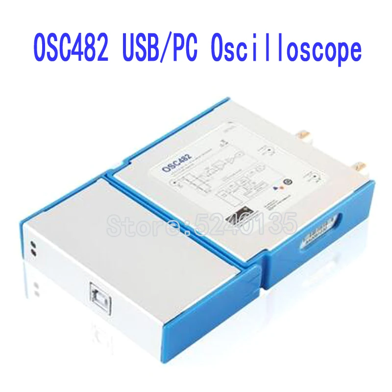 

OSC482 USB/PC Oscilloscope 50MS/s, BW20MHz, 2-channel/Oscilloscope/Signal Generator/Logic Analyzer/8~13 bit Resolution