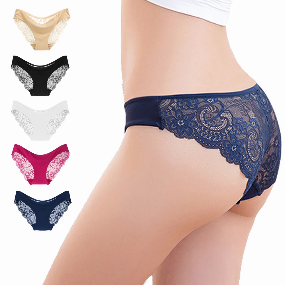 

Sexy Panties Women Fashion Seamless Cotton Breathable Cozy Lingerie Tempting Lace Briefs Underpant Low Waist Intimates