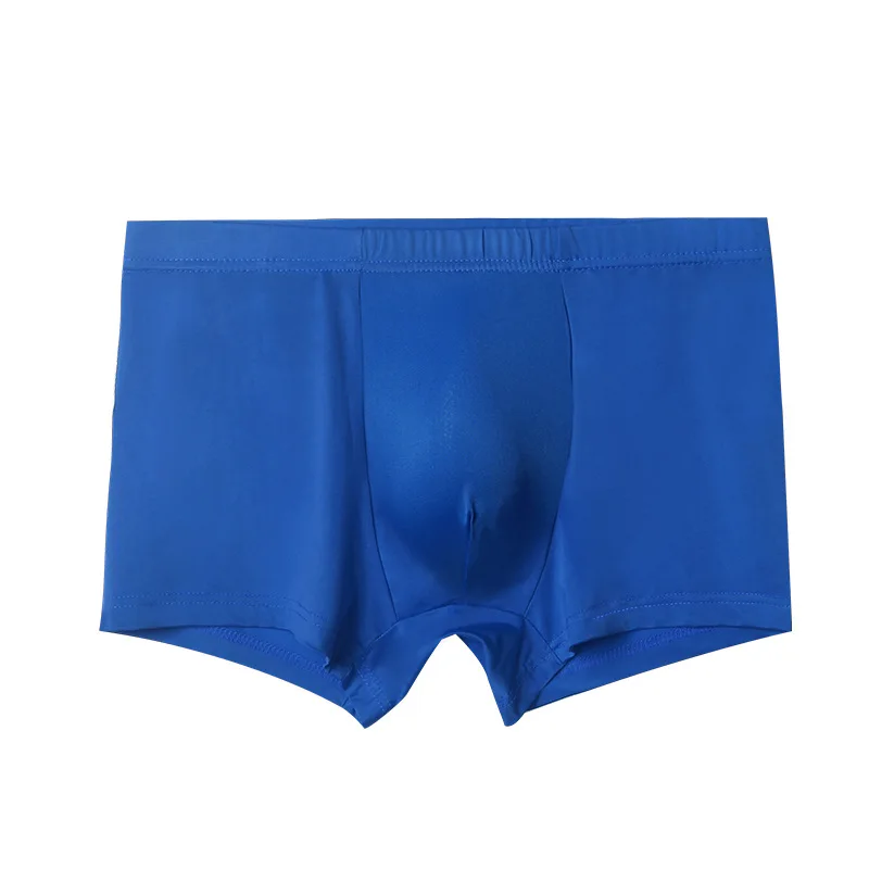 5Pcs/Lot Men's Ice Silk Underwear Boxer Briefs For Men 3D Ultra Thin Comfortable Breathable Panties Male Underpant  4XL