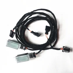 Car Rear led Footwell Light Footsteps Space lamp Cable wiring harness 5GG947409 For PassatB8 Golf 7 MK7 7.5 Rline Tiguan Jetta 6