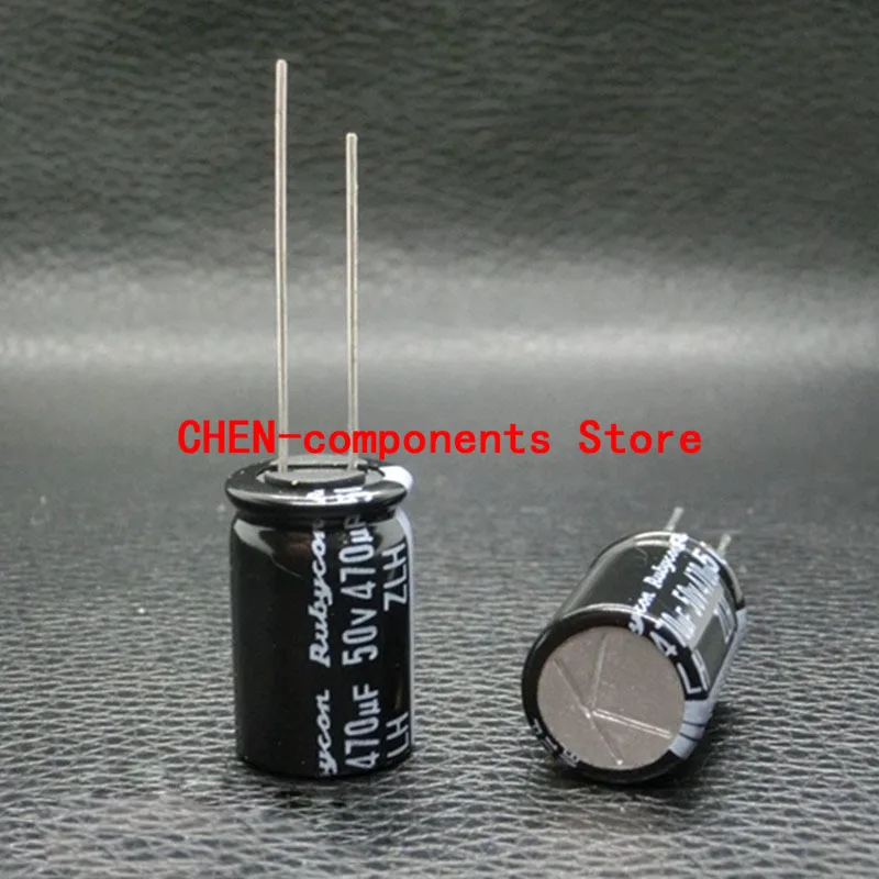 10PCS RUBYCON ZLH 50V470UF P5MM 12.5X20MM High frequency low resistance 470uF/50v electrolytic capacitors 105 degrees 470UF 50V