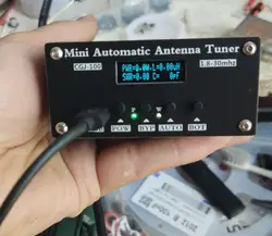 Assembled ATU-100 1.8-50MHz ATU-100mini Automatic Antenna Tuner by N7DDC 7x7 + 0.91 inch OLED + case  ,Type C