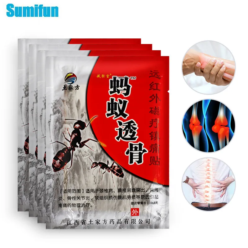 

40pcs/5bags Ants Analgesic Patches Treat Rheumatoid Arthritis Pain Knee Back Muscle Shoulder Pain Relief Medical Plaster C2043