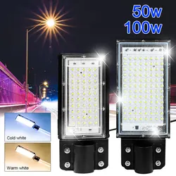 50W/100W 50LED/96LED Street Light Outdoor Floodlight Spotlight IP65 Waterproof Wall Light Garden Road Pathway Pole Spot Light