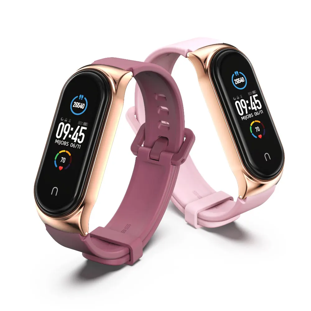Strap For Mi Band 9 8 7 6 5 Global Wristband Miband 8 7 6 Silicone Band Bracelet Silica Gel Pulseira Wine Red Strap