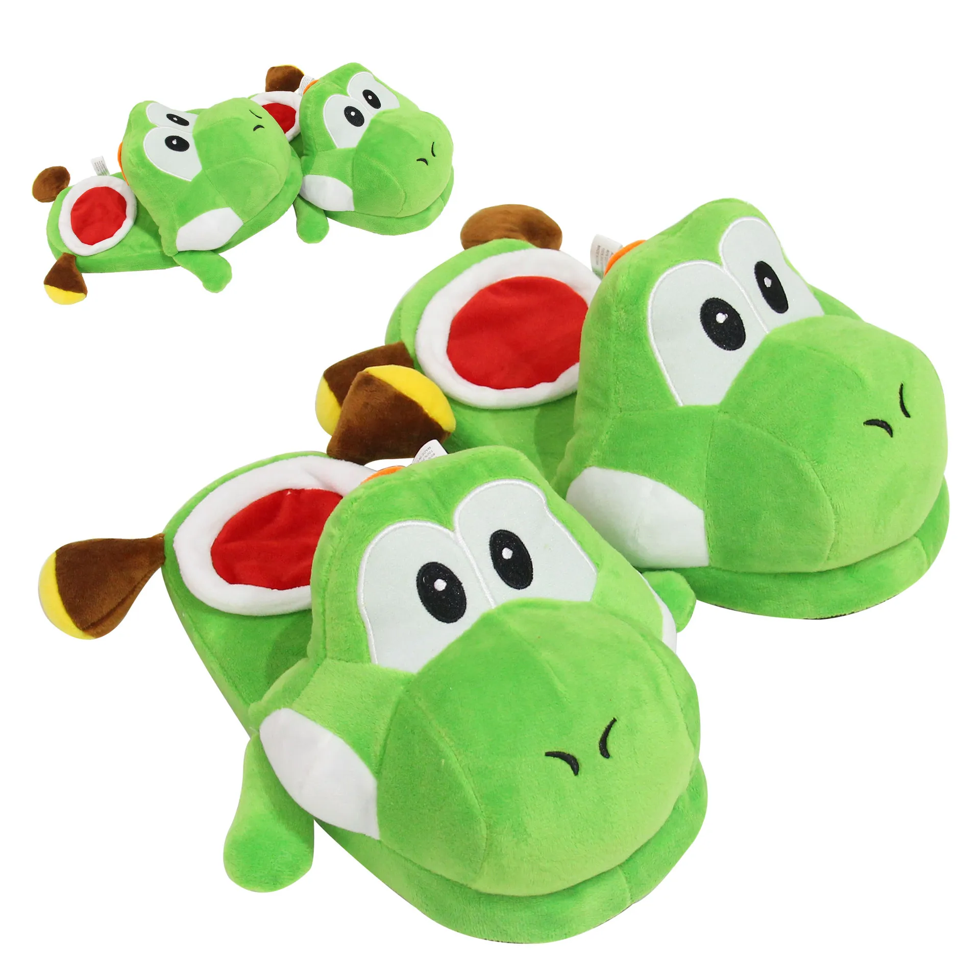 Plush Warm Shoes Super M Bros Yoshi Stuffed Slippers Warm Winter Indoor Shoes For Adults Plush Toy