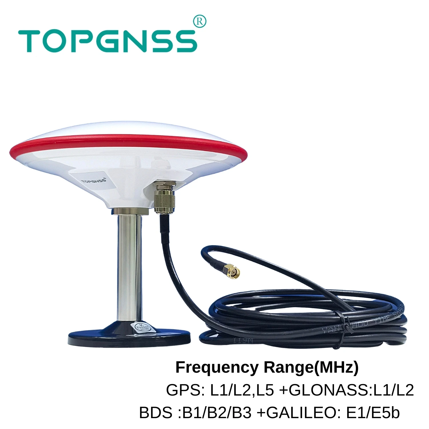 TOPGNSS High-precision RTK GNSS antenna L1 L2L 5 ZED-F9P GPS  high gain CORS Antenna TNC SMA GPS GLONASS GALILEO BDS, TOP109