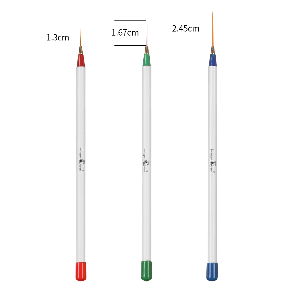 손톱 아트 매니큐어 도구에 대 한 3Pcs 플라스틱 손톱 네일 브러쉬 네일 디자인 장비에 대 한 젤 UV 폴란드어 라인 그림 그리기 브러쉬