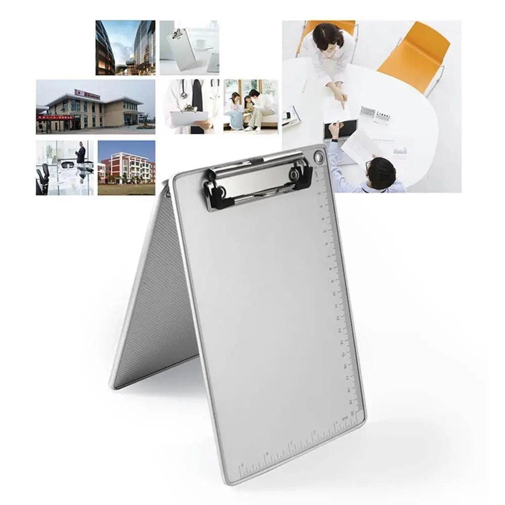 High Qulilty A4 A5 Document Holder Clipboard Aluminum Alloy PP Writing Board Clip File Folder Paper Ticket Storage Collect Book