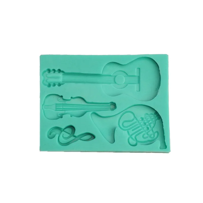 Guitar Shape Silicone Cake Mold Fondant Mold, Jelly,Candy, Chocolate Soap Mold, Decorating Bakeware K540