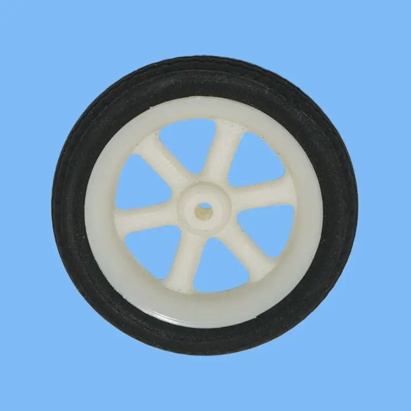 10 Pcs  Super Light 6-Spoke Wheels (Sponge Tire) Color White/Black For RC Airplane Replacement Toys Plane Accessory D30-46mm