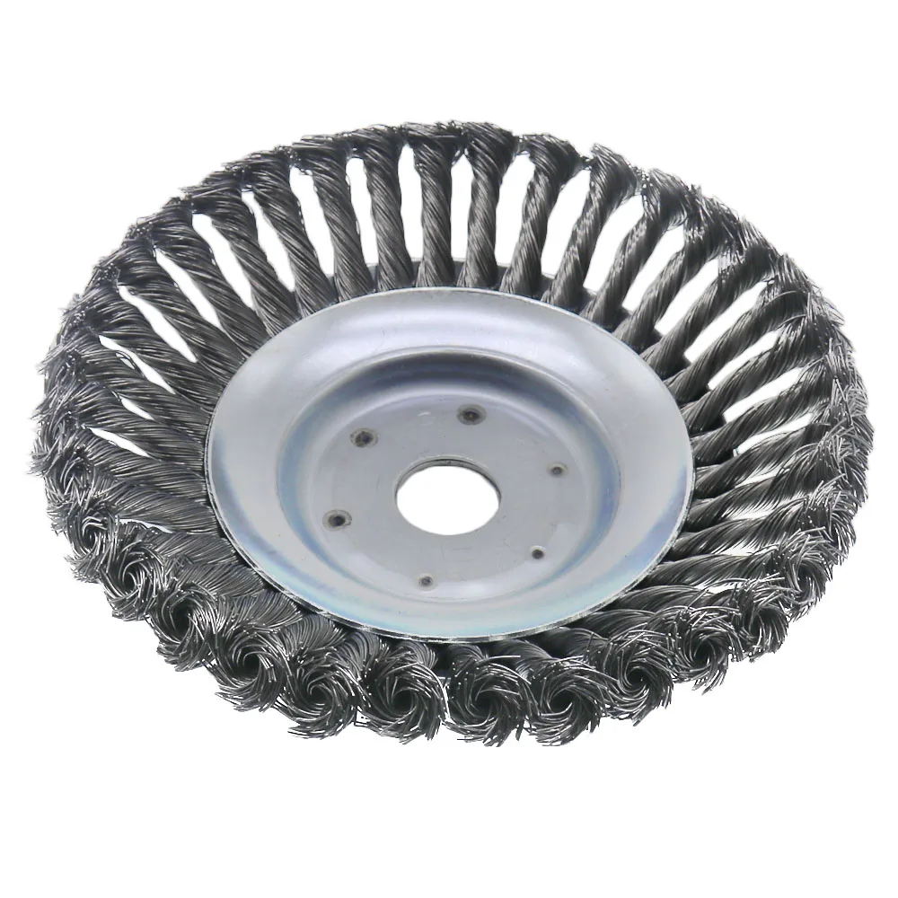 8/6 inch Steel Wire Weed Brush Cutter Trimmer Head Round Steel Bowl Type Rotary for  Wire Wheel Grass Garden Weed Cleaning