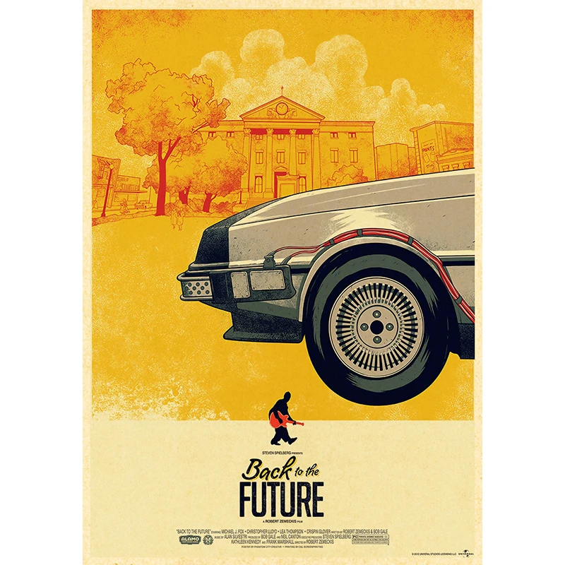 Classic Movie Poster Back To The Future Vintage Posters For Home Bar Living Decor Kraft Paper High Quality Wall Sticker