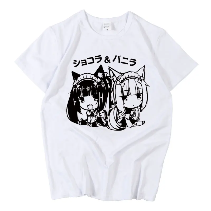 Camiseta de Anime PARA Chocolat Vanilla PARA hombres y mujeres, Tops de algodón PARA estudiantes, nuevas camisetas de manga corta