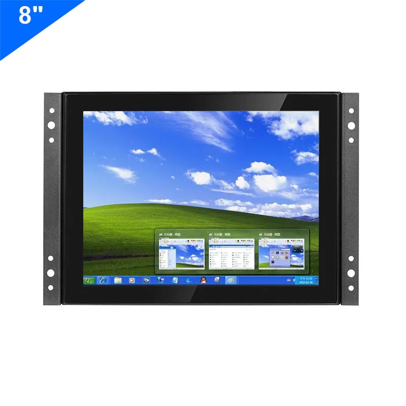 

ZHIXIANDA 8 Inch Flat Screen Capacitive Touch Display With HDMI VGA BNC AV USB Input Open Frame Industrial LCD Monitor