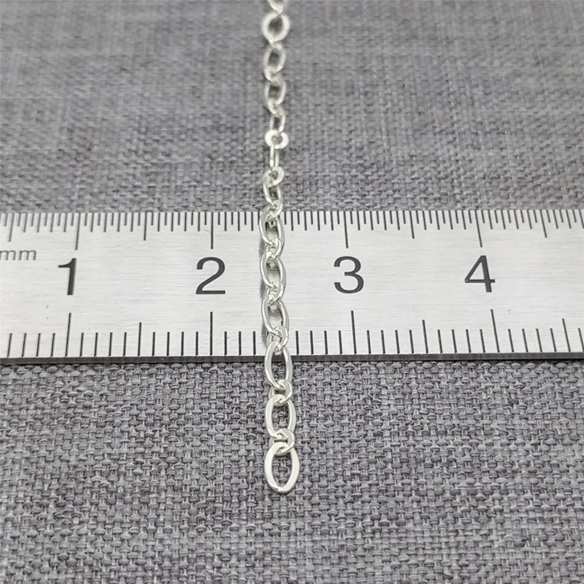 925 Sterling Silver Unfinished Fancy Chain for Necklace Bracelet 100cm(approx 3.28ft)