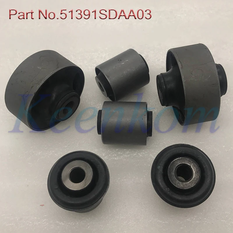 51391-SDA-A03 51391SDAA03 Set Of 6 Front Lower Control Arm Inner & Outer Bushing Kit For Accord TL TSX