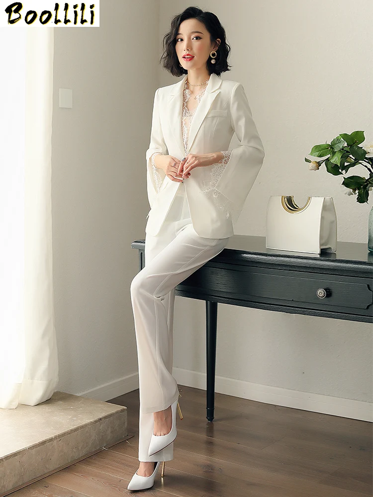 

Autumn Suit Spring + Pants Office Lady Korean Elegant Two Piece Set Women Clothes 2023 Career OL Women Two Piece Outfits
