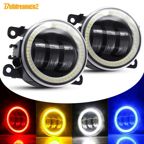 2 X luz antiniebla de ojo de Ángel para Nissan Note Pathfinder Xterra Frontier Navara Leaf Elgrand lente LED para coche lámpara de conducción antiniebla DRL 30W 12V
