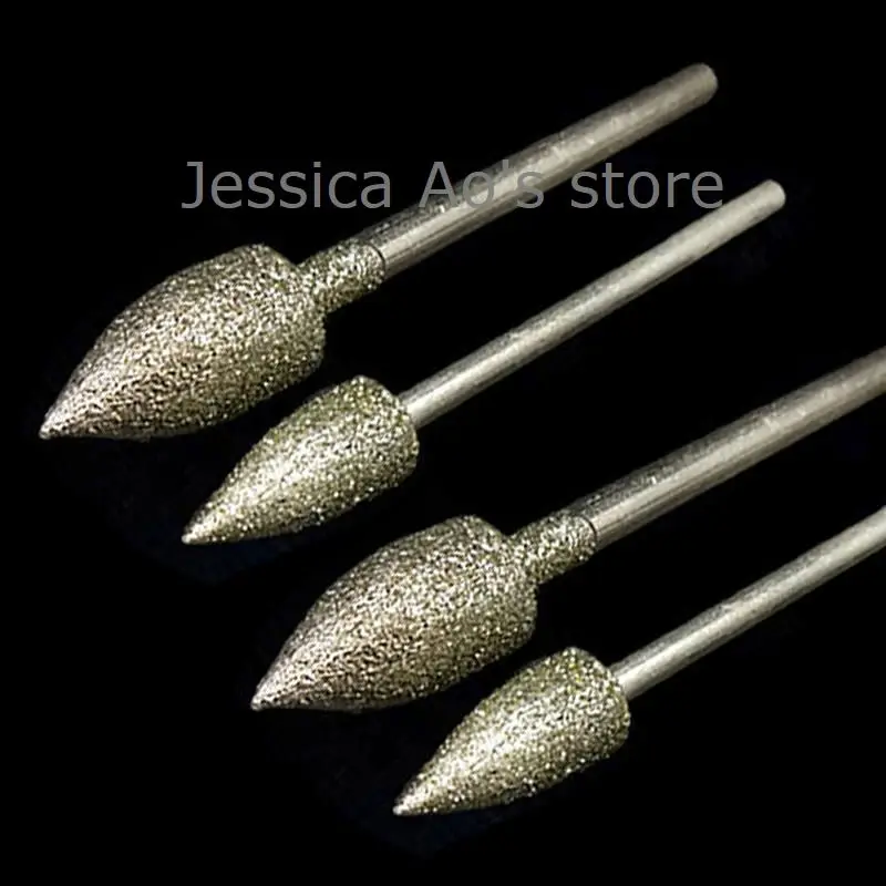 

30pcs 0.8-6mm Agate Jade Carving Tools Tip Dremel Router Bits Stone Polishing Abrasive Tools Diamond Coated Grinding Heads