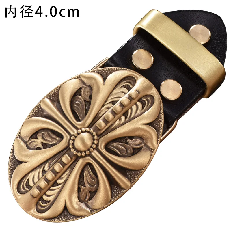 2024 New Pure Copper Belt Buckle Head Smooth Buckle High-Grade Plate Buckle A Variety Of Styles