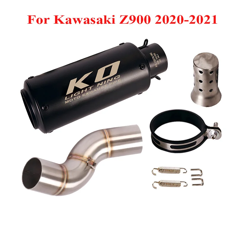 

Slip on Exhaust Muffler Escape Connection Middle Link Tube Pipe for Kawasaki Z900 2020 2021 2022