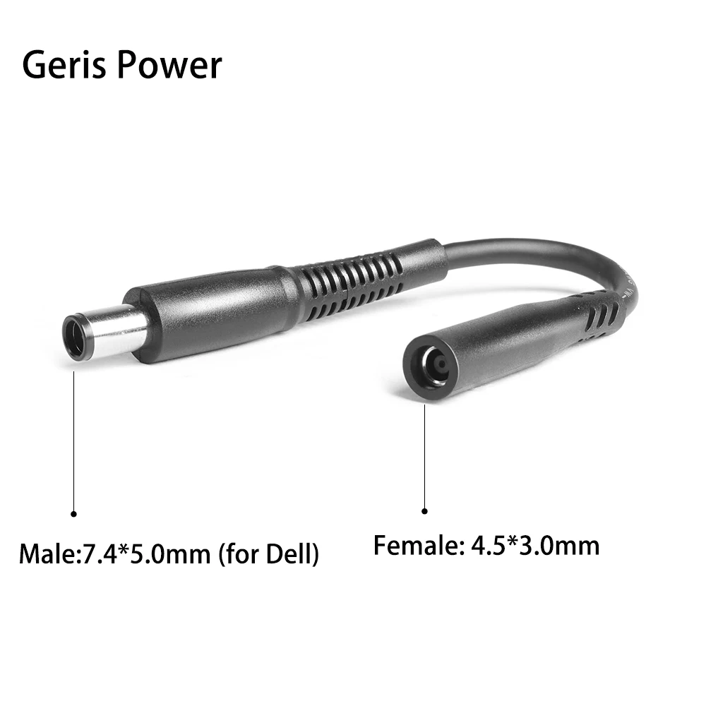 4.5x3.0mm Female to 7.4x5.0mm Male Plug Converter Dc Power Supply Adapter Connector for Dell Laptop Charger Cable Cord