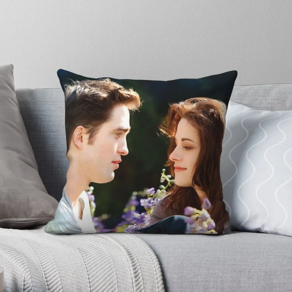 

Twilight Square Pillowcase Polyester Linen Velvet Zip Decor Pillow Case Home Cushion Cover