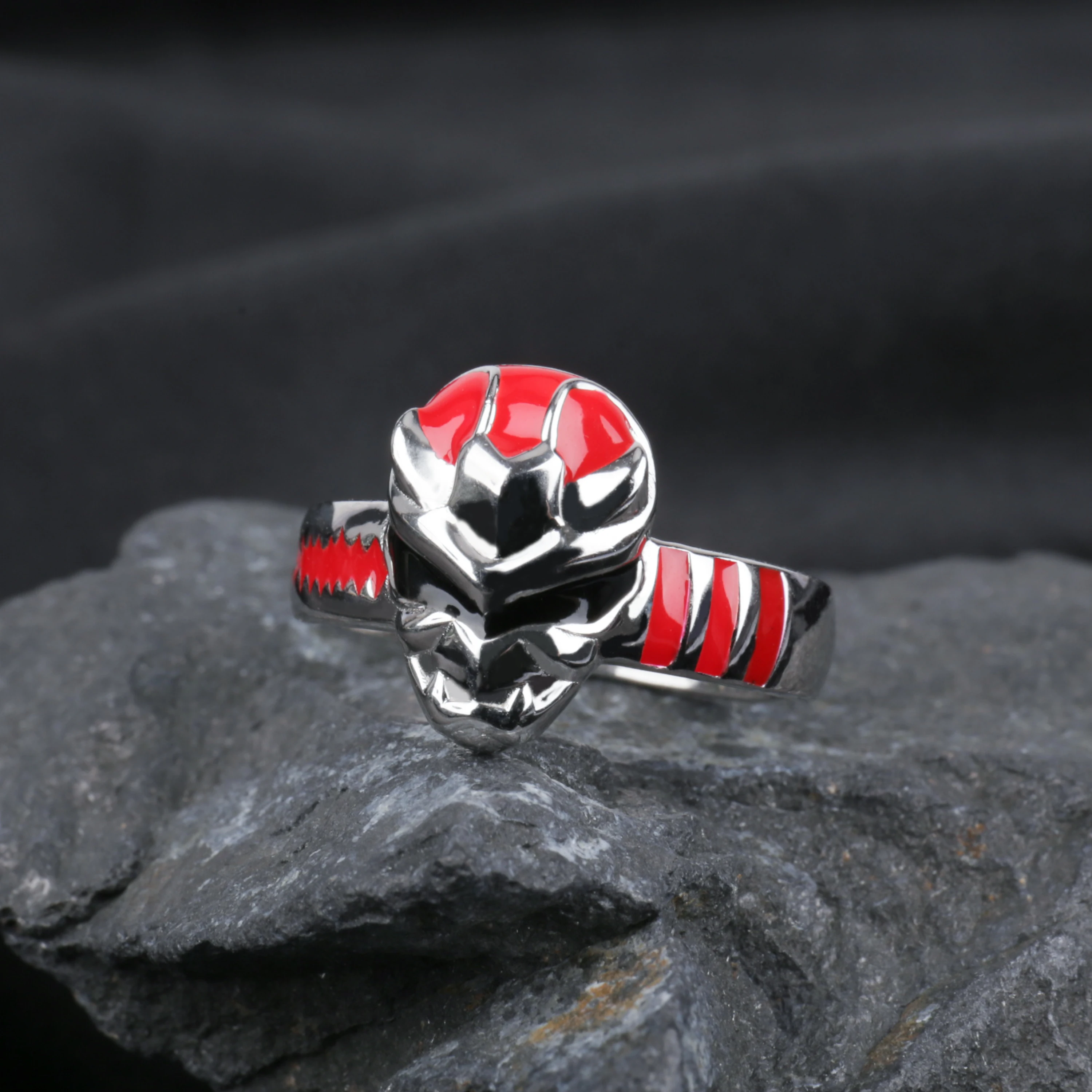 TWINKANIME S925 Sterling Silver Kamen Anime Rider Hibiki Ring Adjustable About 7-9# For Men Women Holiday & Birthday Gifts