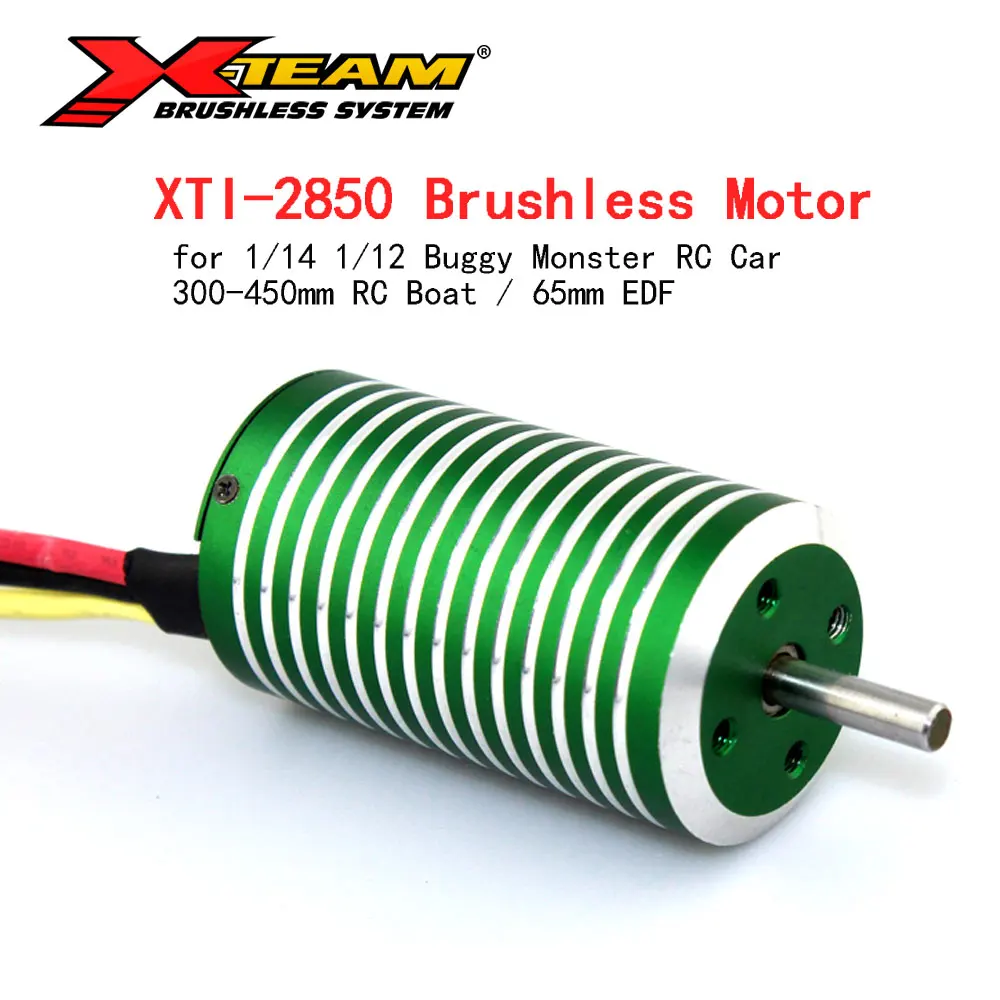 X-TEAM fırçasız motor 2850 Elektromotor Uzaktan Kumanda RC Araba için 1/14 1/12 Buggy Canavar 300-450mm RC Tekne 65mm EDF Uçak