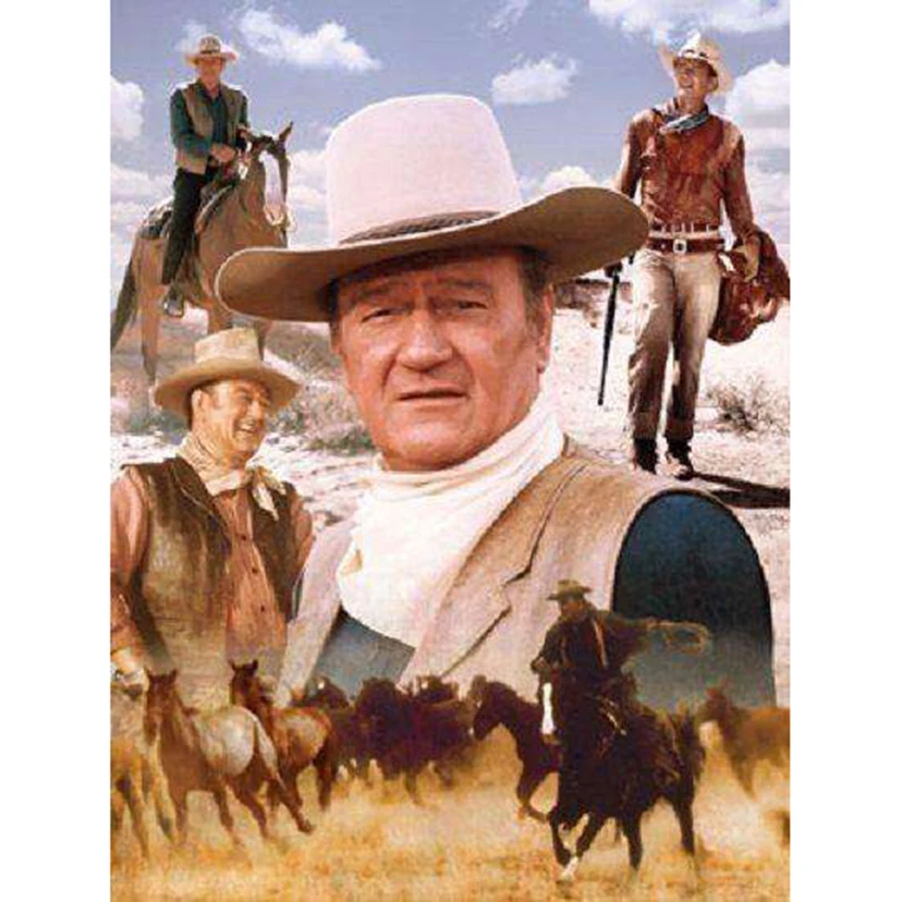 5D diy Diamond Painting Kit Cross Stitch Set Diamond Embroidery Diamond Painting John Wayne missing poster wall decor WG1974