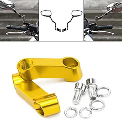 Motorcycle Rearview Mirrors Extension Riser Extend Adapter Mirror Extender Adapters Riser Supplies Rear View Base Mirrors Gold