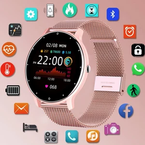 Lige 2025 Smart Watch Ladies Full Touch Screen Sports Fitness Watch IP67 Bluetooth impermeable para Android IOS Smart Watch Femenina 10 mejores ventas Touch Touch Smartwatch - №6