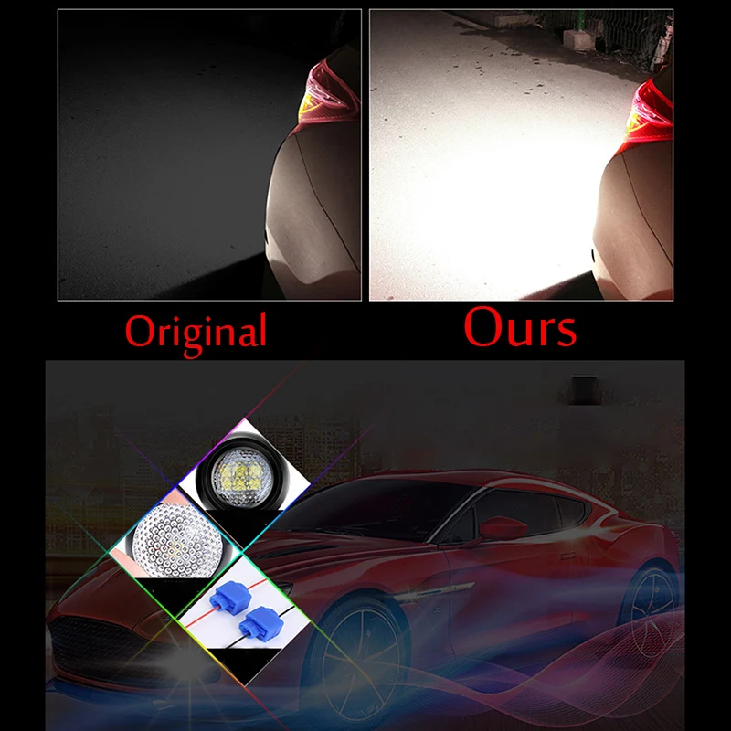 Super Bright LED Extra Reversing Light For Car SUV ATV Offroad Universal Auxiliary Led Work Light 12V Fog Light Flood Beam