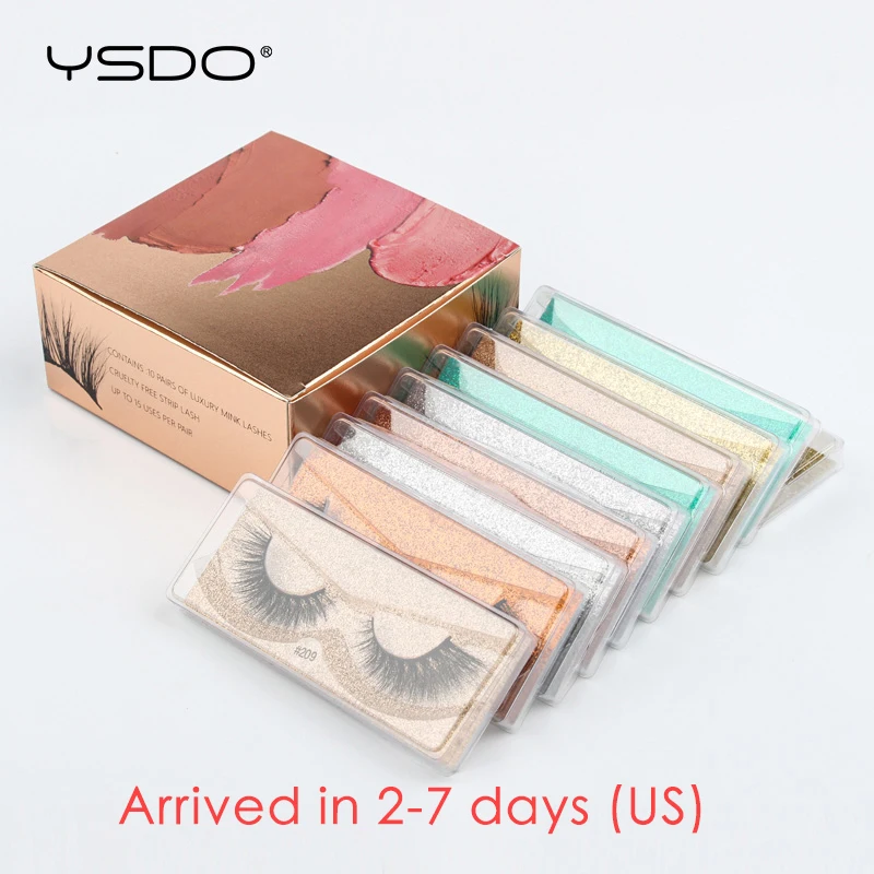 YSDO Mink Lashes Wholesale 5/10/20/100 Pairs 3D Mink Eyelashes Faux Cils Makeup Dramatic False Eyelashes In Bulk Natural Lashes