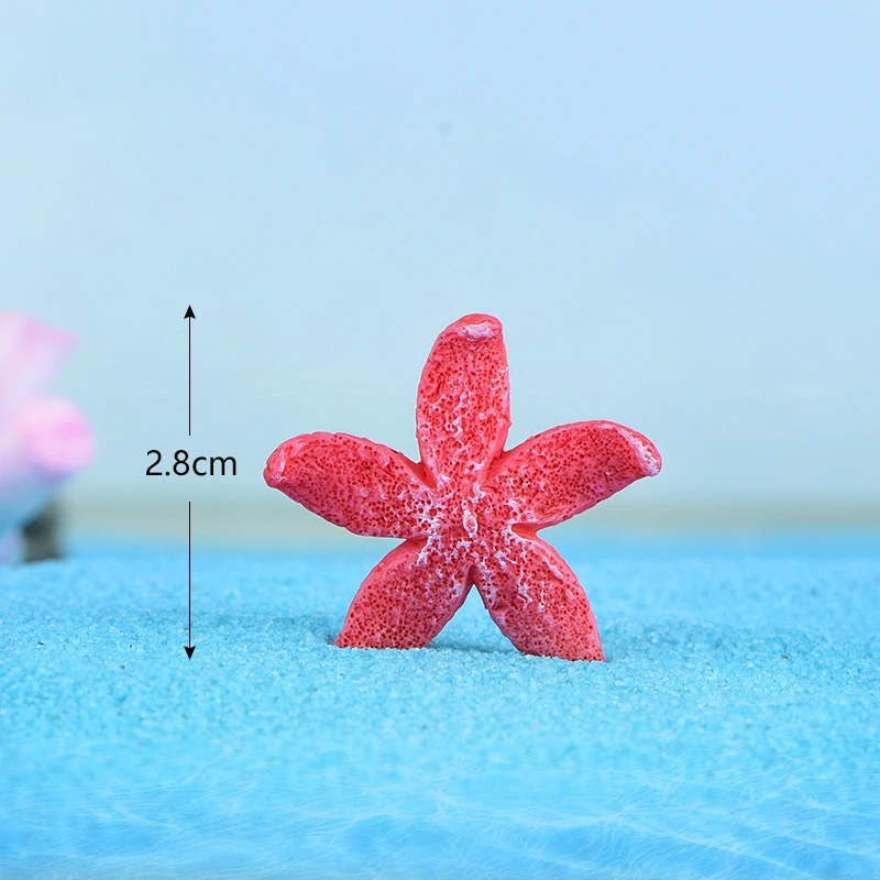 28mm, 1 PieceOrnaments Decorations Star Fish Red  Yellow Blue Orange Purple Beige  Big And Small Size