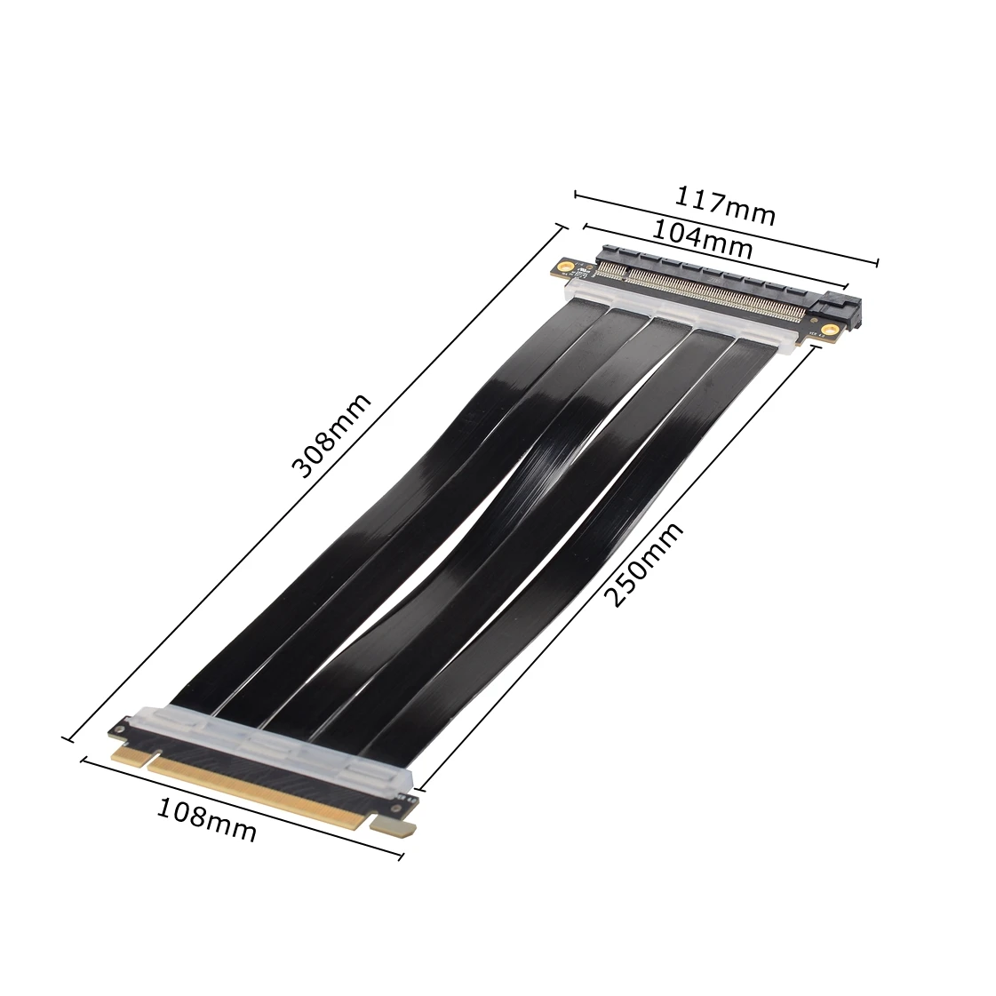 Cable de extensión de tarjeta gráfica PCIE 4,0 x16 a 16x Riser PCI-e ITX chasis recto 16GT \ S unidad libre no destructiva de velocidad completa
