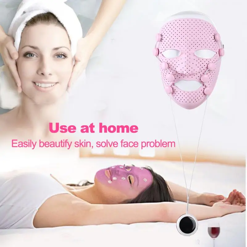 Gezicht Schoonheid Elektrische Ems Trillingen Schoonheid Massager Huidverzorging Verjonging Anti-Rimpel Acne Verwijdering 3D Gezichtsmasker