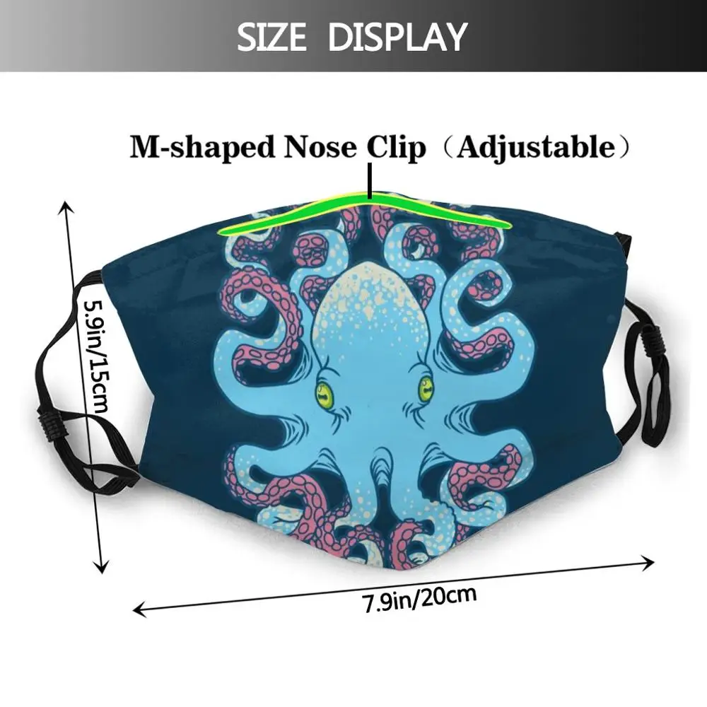 Twisted Tentacles Adult Kids Anti Dust Filter Diy Mask Octopus Octopi Tentacle Animal Animals Ocean